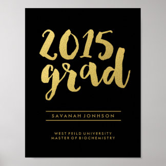 Script Dourado Chic | Poster preto 2015