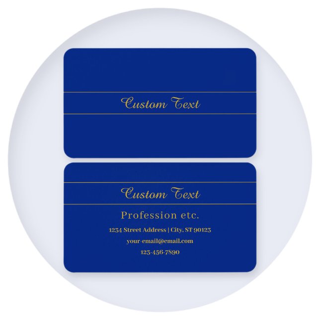 Script Dourado Elegante no fundo azul Marinho (Criador carregado)