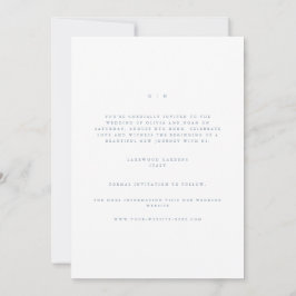 Script Dusty Blue & White Salvar o cartão de data