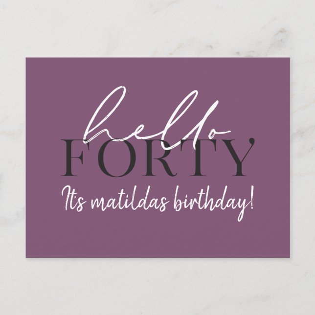 Script e convite para aniversário de 40 anos geomé (Frente)