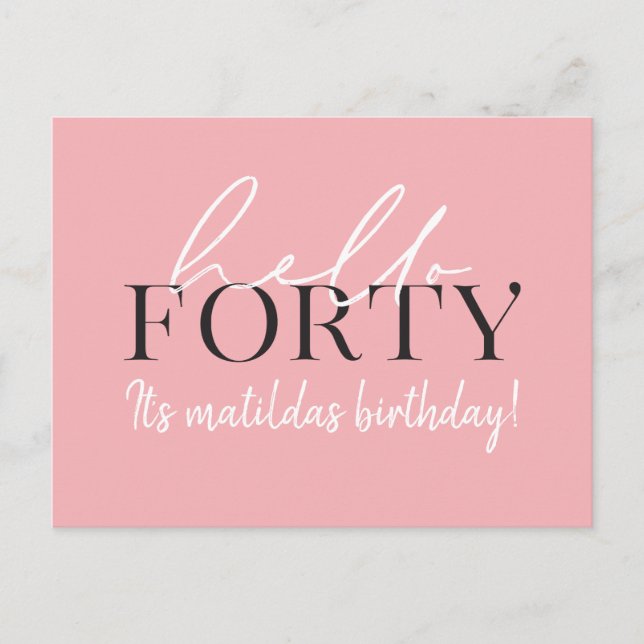 Script e convite para aniversário de 40 anos geomé (Frente)