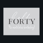 Script e convite para aniversário de 40 anos geomé<br><div class="desc">Script moderno e convite geométrico para quadragésimo aniversário. Padrão geométrico moderno do dorso. Parte de uma coleção. A cor pode ser alterada.</div>