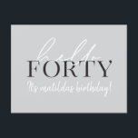 Script e convite para aniversário de 40 anos geomé<br><div class="desc">Script moderno e convite geométrico para quadragésimo aniversário. Padrão geométrico moderno do dorso. Parte de uma coleção. A cor pode ser alterada.</div>