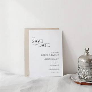 Script Elegante Clássico Casamento Salve o Cartão
