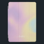 Script Elegante de Gradiente Holográfico Roxo Ombr<br><div class="desc">Na moda Trendy Purple Holographic Gradient Ombré Cobrir para iPad com roteiro elegante para Escola ou Escritório em Rosa,  Púrpura,  Azul. Personalize esta capa de ipad com seu próprio nome.</div>