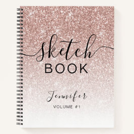 Script Elegante do Nome do Sketchbook Glitter Dour