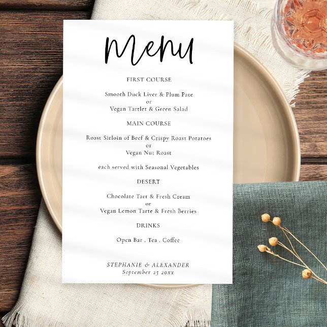 Script Elegante do PAPEL Qualquer Menu de Casament (Criador carregado)