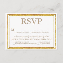 Script Elegante e RSVP de Casamento de Fronteira D