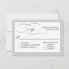 Script Elegante floresce RSVP com qualquer cor