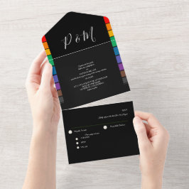 Script Elegante Minimalista do Rainbow Black