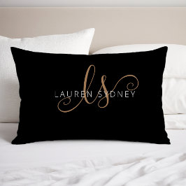 Script Feminino Dourado Preto Moderno Monograma