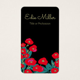 Script Floral Vermelho Elegante