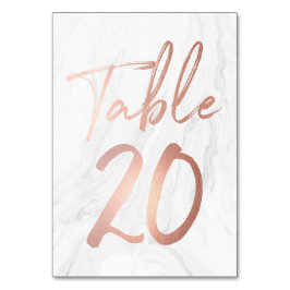 Script Marble e Rosa Dourado | Cartão de Número de