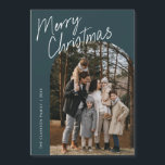Script Merry Christmas Arch Photo Magnetic Card<br><div class="desc">Script Merry Christmas Arch Magnetic Card apresenta um roteiro divertido e moderno em uma foto arquivada,  juntamente com uma segunda foto no verso e na sala para sua mensagem.</div>