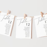 Script Minimalista Whimsical | Gráfico de números<br><div class="desc">Este guião minimalista | tabela numérica é perfeita para o seu clássico casamento simples preto e branco, mínimo e moderno de boho. A design apresenta uma caligrafia elegante, delicada e romântica escrita à mão com tipografia formal do chique. O olhar vai correr bem em qualquer época de casamento: primavera, verão,...</div>