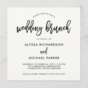 Script Moderno Convite Brunch de Casamento