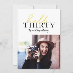 Script moderno e aniversário de 30 anos geométrico