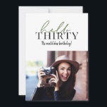 Script moderno e aniversário de 30 anos geométrico<br><div class="desc">Script moderno & geométrico 30º aniversário convidado. A cor do padrão do backer geométrico pode ser alterada.</div>