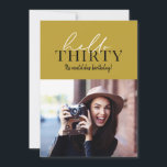 Script moderno e aniversário de 30 anos geométrico<br><div class="desc">Script moderno & geométrico 30º aniversário convidado. Padrão geométrico do dorso. A cor pode ser alterada.</div>