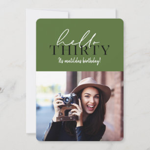 Script moderno e aniversário de 30 anos geométrico