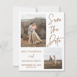 Script Moderno Salve o Cartão de Data com Duas Ima