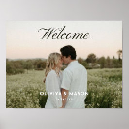 Script Photo Wedding Welcome Sign Poster