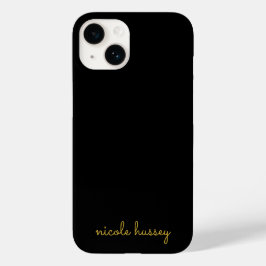 Script Preto e Dourado | Monograma Moderno Elegant