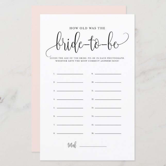 Script Preto Quão Velho Era O Jogo do Chá Noiva (Frente/Verso)