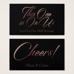 Script Rosa Dourado em placas de tíquete de tinta