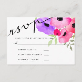 Script RSVP de Casamento Floral de Watercolor Whim