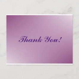 Script simples - Cartões de agradecimentos roxo do