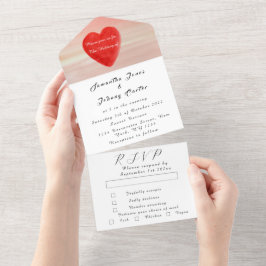 Script Simples De Casamento Rustic Red Heart