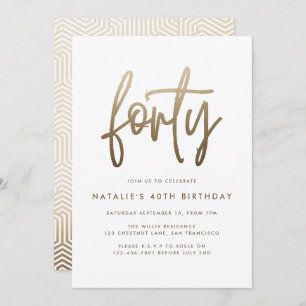 Script simples na moda aniversário de 40 anos eleg
