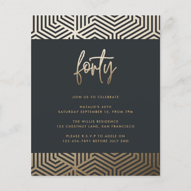 Script simples na moda aniversário de 40 anos eleg (Verso)