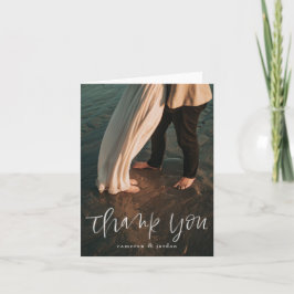 Script Watercolor Obrigado Cartão Retrato