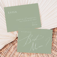 Script Whimsical | Cartão de Proposta Sage Best Ma
