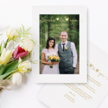 Script Whimsical do Coração Ouro de Casamento obri