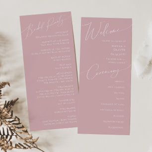 Script Whimsical Programa Dusty Rosa Wedding