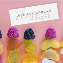 Script Whimsical rosa Dourado | Cartão de Nome par