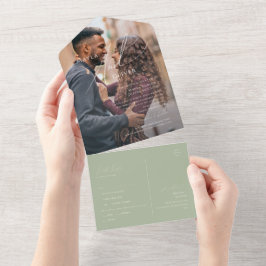 Script Whimsical | Sage Green Photo Seal and Send