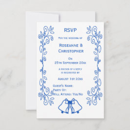 Scrollwork de Cartões RSVP de Casamento de Sapphir