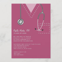 Scrubs Burgundy Convite Para Graduação Médica