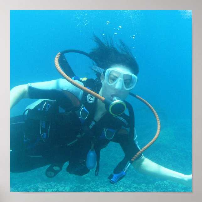 Scuba Girl Poster (Frente)
