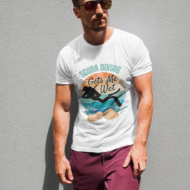 Scuba Merging Me Dá T-shirt Molhada