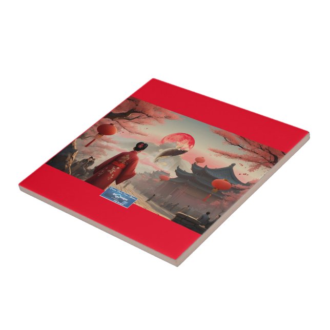 SDCs azulejo Red(Fish Moon) ©️ 2024 (Lateral)