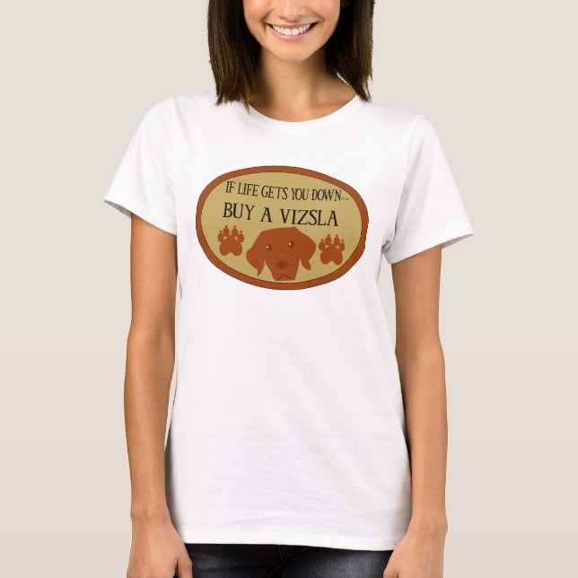 Se a vida o obtem para baixo. Compre um t-shirt de (Frente)