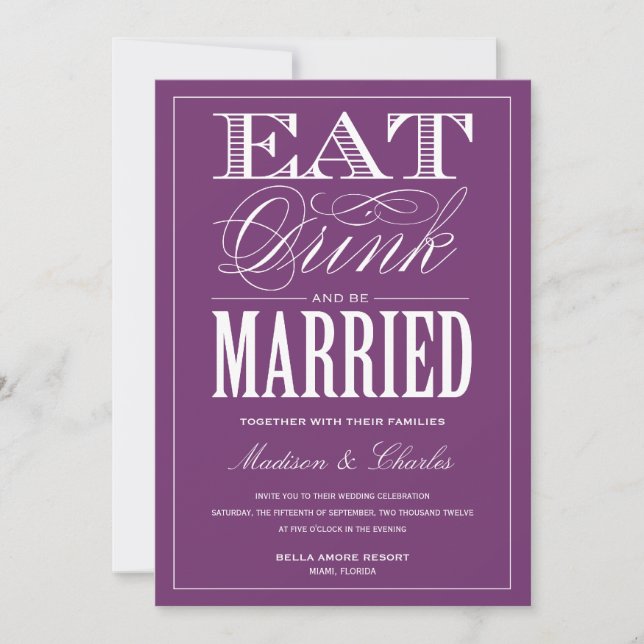 & SE CASAR| CONVITE DE CASAMENTO (Frente)
