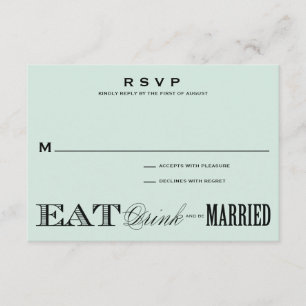 & SE CASAR   RSVP 3,5 x 5