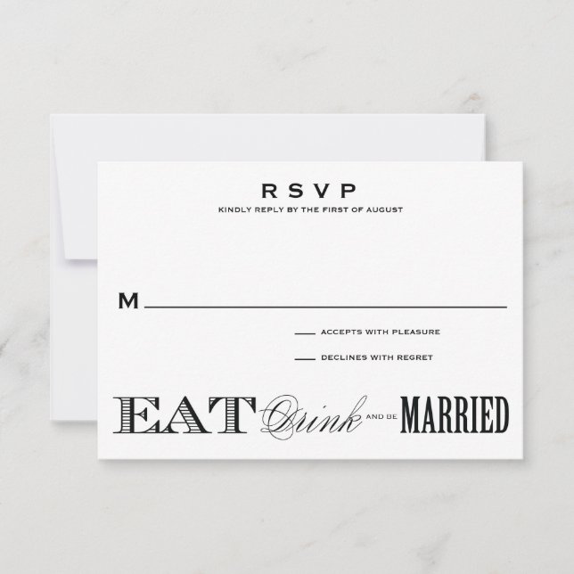 & SE CASAR | RSVP 3,5 x 5 (Frente)