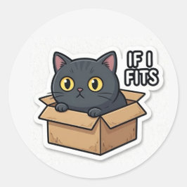 Se Couber Eu Sento Adesivo de Gato Meme Engraçado 